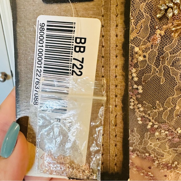 Mac Duggal 67501 Rose Pink Floral Detail Beaded Gown Midi Sz 8 NWT $598 - Picture 11 of 15